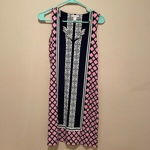 Casual summer dress - pink/navy size PETITE SMALL